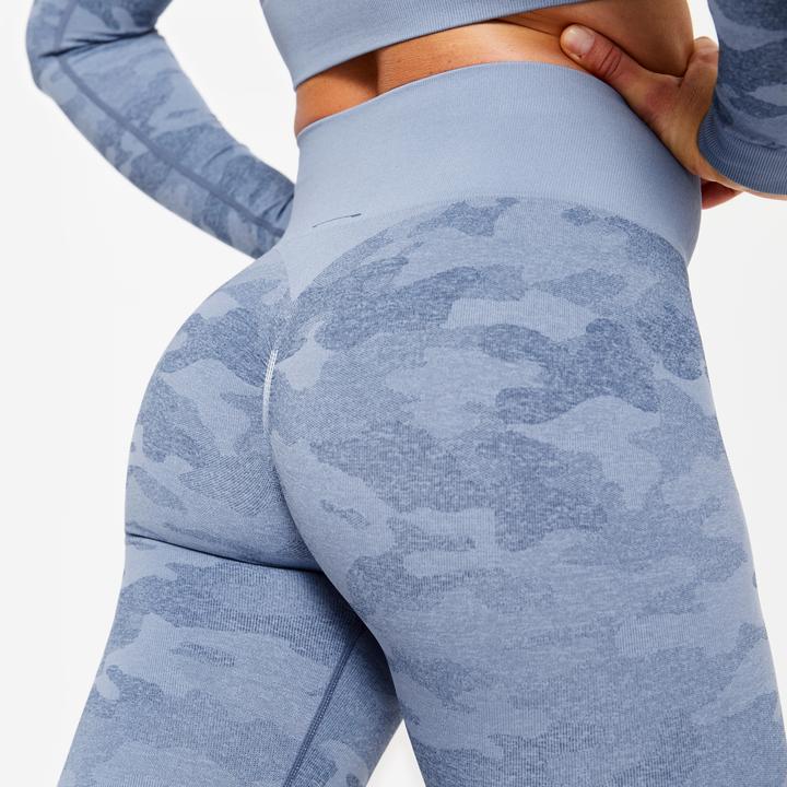 Produktbild Domyos Leggings Damen nahtlos - blau
