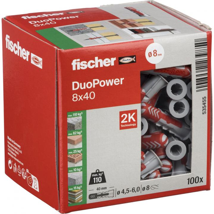 Produktbild Fischer DuoPower 8x40 (100 Stk.)