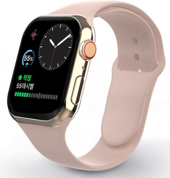 Produktbild Swissten Silicone band for apple watch 42-44 mm pink sand (44 mm, 42 mm, Silikon)
