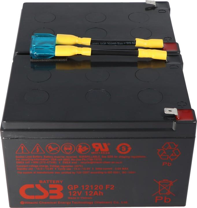 Produktbild CSB Akku passend für APC Ersatzbatterie Nr. 6 APC-RBC6, SCD6 Ersatzbatterie vormontiert mit Kabel un