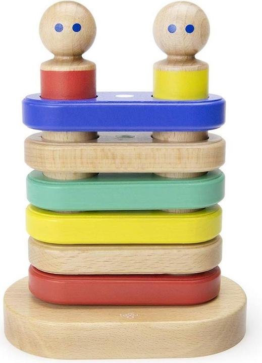 Actual product image Tegu Baby Big Magnetic Stacker 12 parts