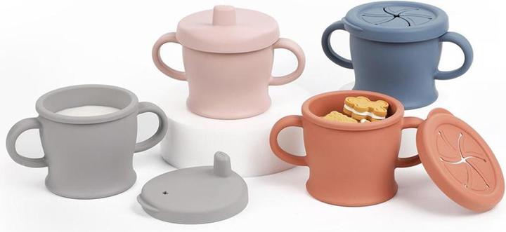 Actual product image Haakaa Drink and Snack Cup - Steel Blue