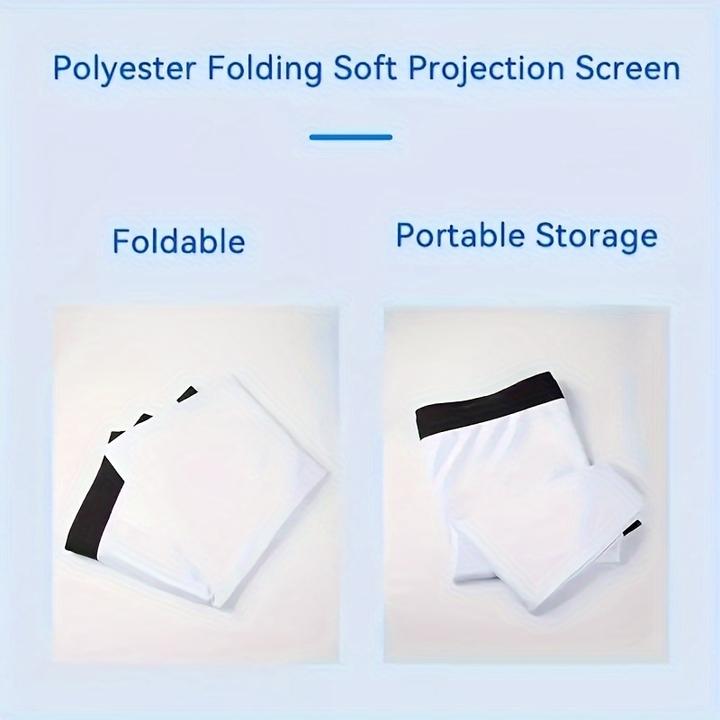Produktbild PhoneLook Doppelseitige 16:9 Projektionsleinwand mit pflegeleichtem, bügelbarem Stoff (60 Zoll, 152 cm) (60", 16:9)