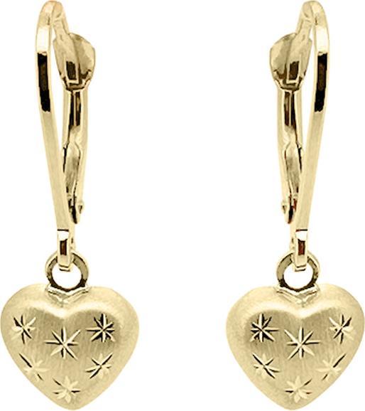 JGZ Creolen Herz (9 Karat Gelbgold)
