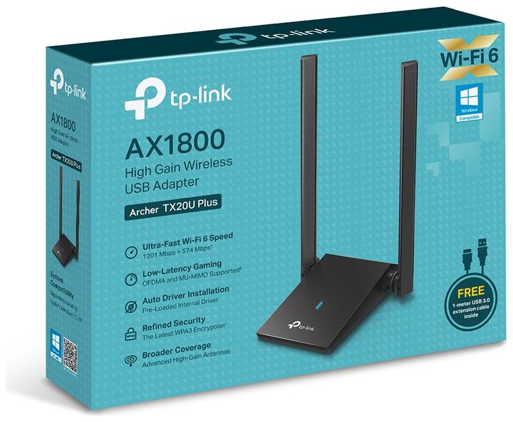 Actual product image TP-Link Archer TX20U Plus Wi-Fi 6 USB adapter AX1800 (USB 3.0)