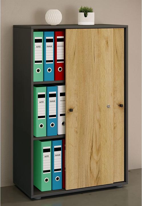 Produktbild VCM Büroschrank Schiebetüren Lona 3fach (70 x 37 x 111 cm)