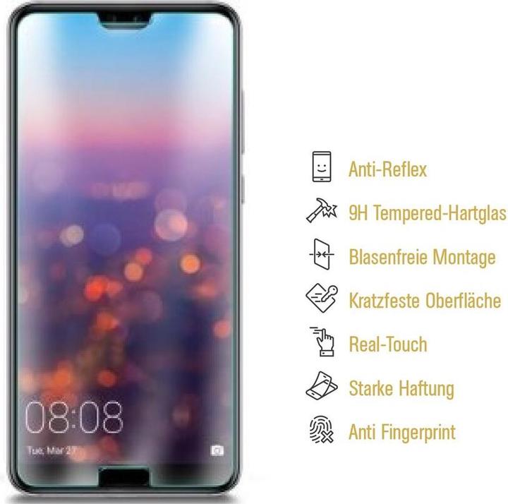 Produktbild Protectorking 2x Echtes Tempered 9H Panzerhartglas Matt Entspiegelt (2 Stück, Huawei P20)
