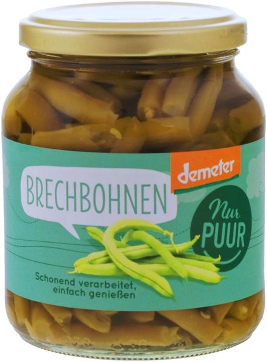 Produktbild Nur PUUR Brechbohnen im Glas Demeter (340 g)