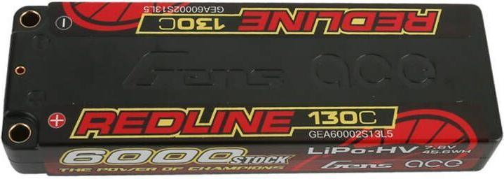 Produktbild Gens Ace RC-Akku LiHV 6000 mAh 7.6 V 130C 2S2P Redline Series (7.60 V, 6000 mAh)