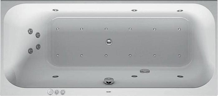 Produktbild Duravit Rechteck-Whirlwanne HAPPY D.2 145 l 160x70 we 1 RS li Combi-System P (145 l, 160 cm, 70 cm)