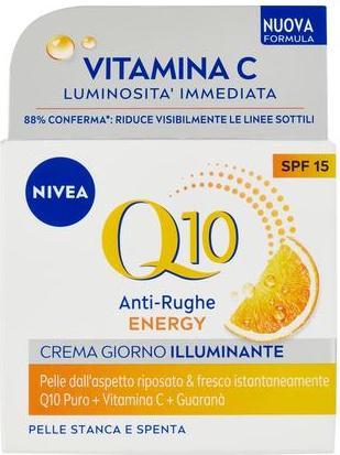 Immagine prodotto NIVEA Q10 Crema Giorno Illuminante Energia Antirughe Spf 15 50 Ml (Crema solare, SPF 15, 50 ml, 110 g)