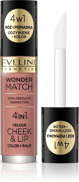Actual product image Eveline Wonder Match Velour Cheek&Lipush And Liquid Lipstick 01 4.5Ml (01 4.5ml)