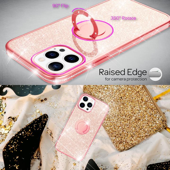 Produktbild Nalia Ring Glitzer Silikon Hülle (Apple iPhone 13 Pro)