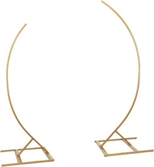 Actual product image Partydeco Stand with 2 half arches, 200cm and 180cm - set, gold
