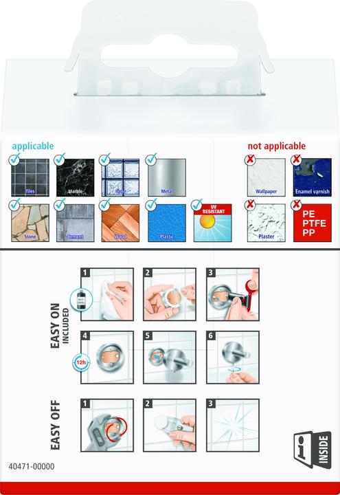Immagine prodotto tesa Gancio per accappatoio EXXCELLENT con soluzione adesiva senza foratura