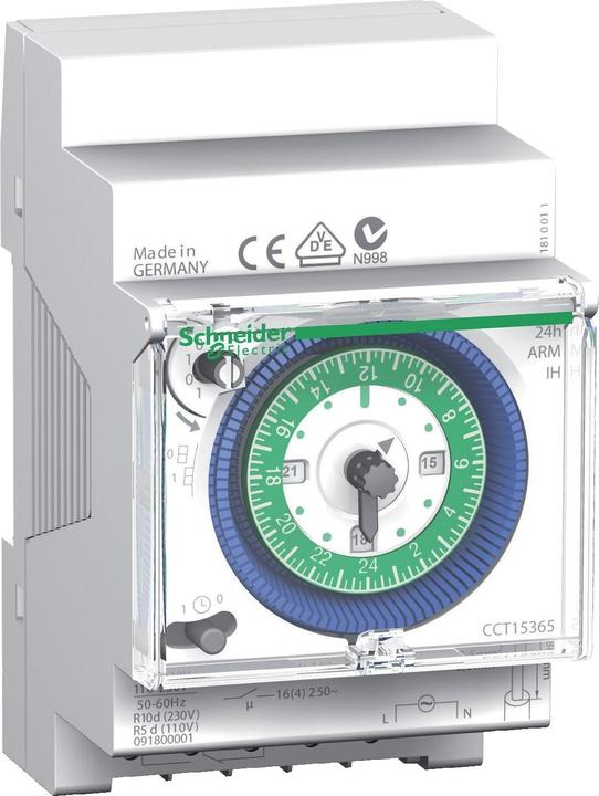 Actual product image Schneider Electric 54mm mechanical timeswitch IH 24h 1c ARM