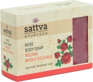 Sattva Ayurveda SATTVA Mydło do ciała w kostce Różane 125g (Handseife Nachfüllpackung)
