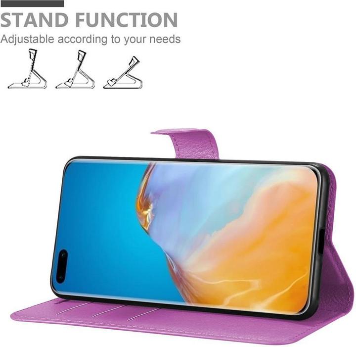 Actual product image Cadorabo Book with stand function cover (Huawei P40 Pro+)