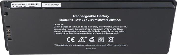 Actual product image AccuCell Akku passend für Apple Macbook 13 A1185, MA561 Schwarz (3 Cells, 5400 mAh)