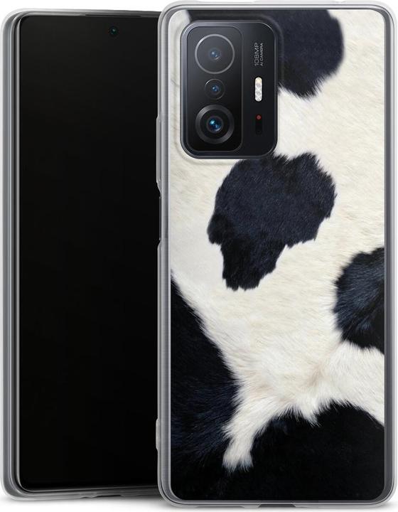 Produktbild DeinDesign Slim Case für Xiaomi 11T 5G Silikon Hülle Ultra Dünn Handyhülle Animal-Look Animalprint Kuhfell (Xiaomi Mi 11T 5G)
