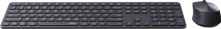Productafbeelding Rapoo Draadloze multimodus bureauset 9810M, QWERTZ, donkergrijs (00228039) (NL, Draadloze)
