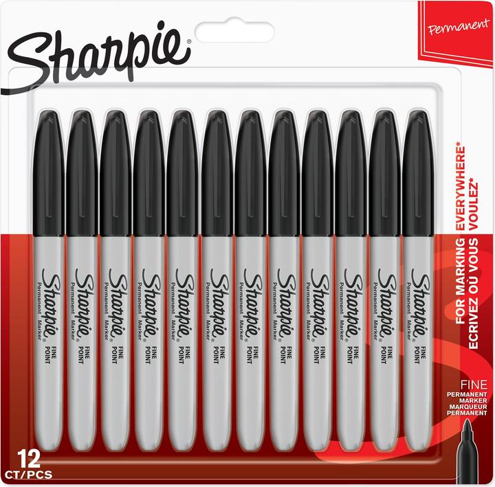 Produktbild Sharpie Rundspitze fein (Juoda, 0.90 mm, 12 x)