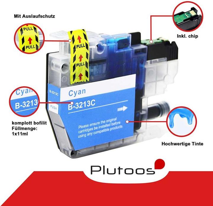 Image du produit Plutoos Brother LC-3213 Cartouches XXL compatibles, jeu de 4 couleurs (M, Y, C, CF)