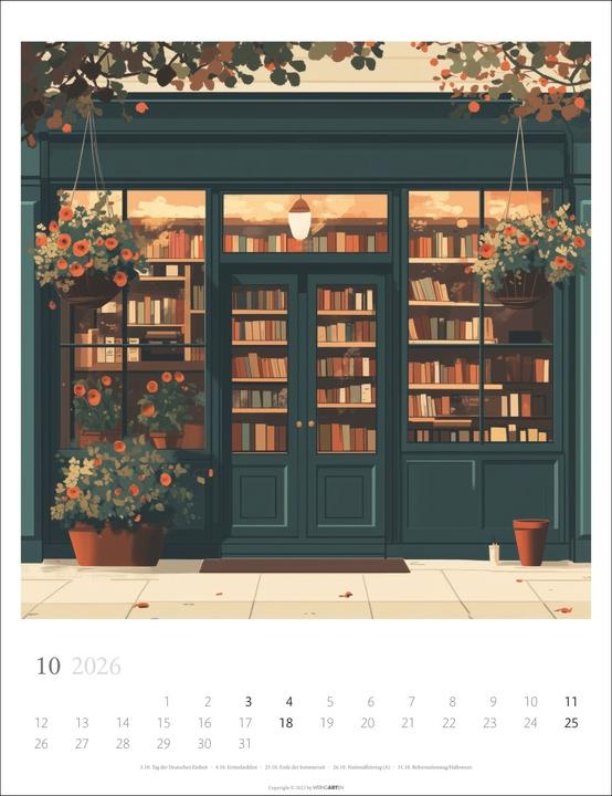 Produktbild Book Love Kalender 2026 (30 x 39 cm, Deutsch)
