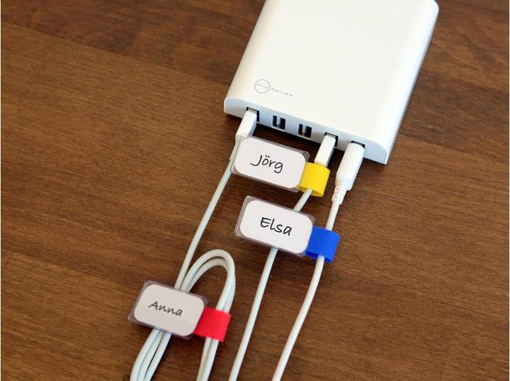 Actual product image Label-the-cable small velcro binder with label (Velcro cable ties, 90 mm, 10 pcs.)