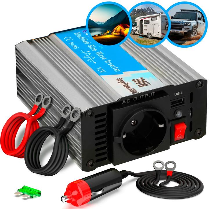 Immagine prodotto Extralink CONVERTITORE DI TENSIONE PER AUTO -,, MODIFICATO SINUS OPIM-300W adattatore/inverter Auto Metallic