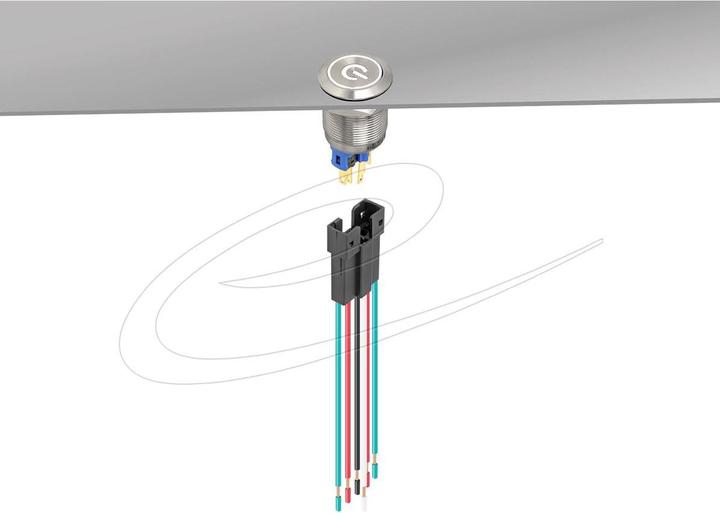 Produktbild Delock Fassung für 25 mm 6 Pin Taster oder Schalter