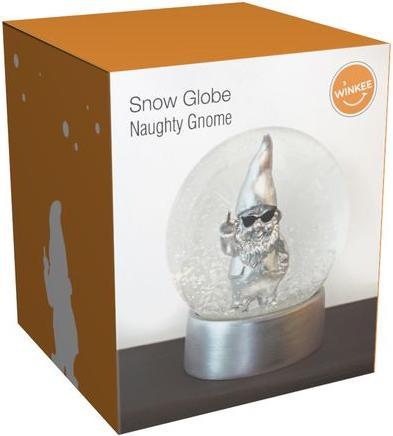 Winkee Snow Globe - Gnomo con globo di neve - Argento