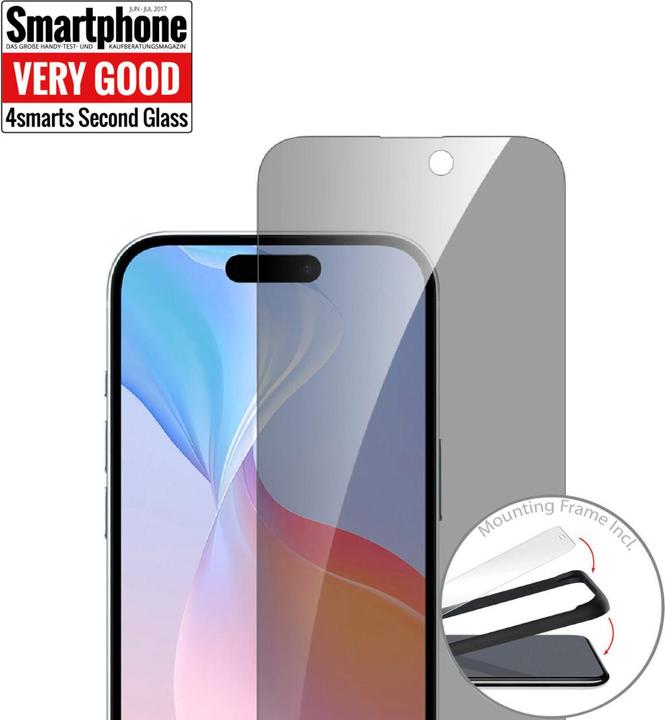 Productafbeelding 4smarts Tweede glas privacy (1 Stuk, Apple iPhone 16)