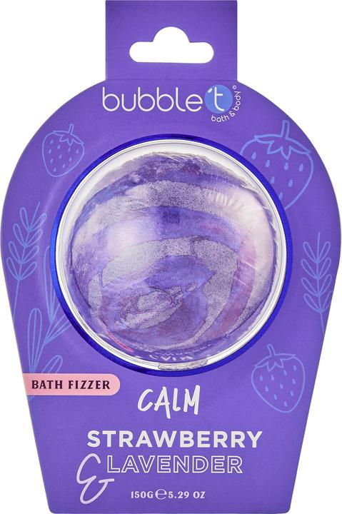 Image du produit Bubble T Bath Fizzer Calm Fraise & Lavande 150g (Perle de bain)