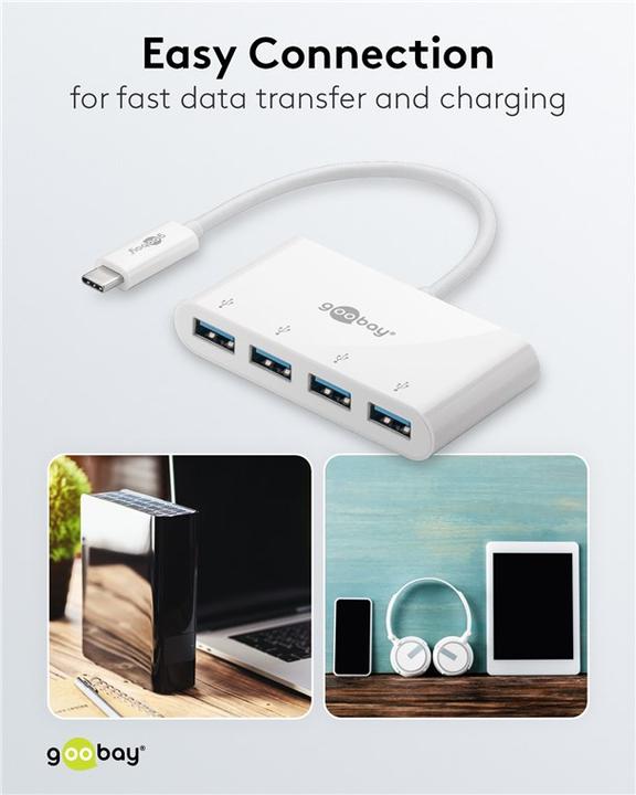 Actual product image Goobay 4-fold USB-C Multiport (USB-C, 4 Ports)