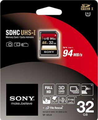 Actual product image Sony Uhs-I Sdhc (32 GB, SDHC, U1, UHS-I)
