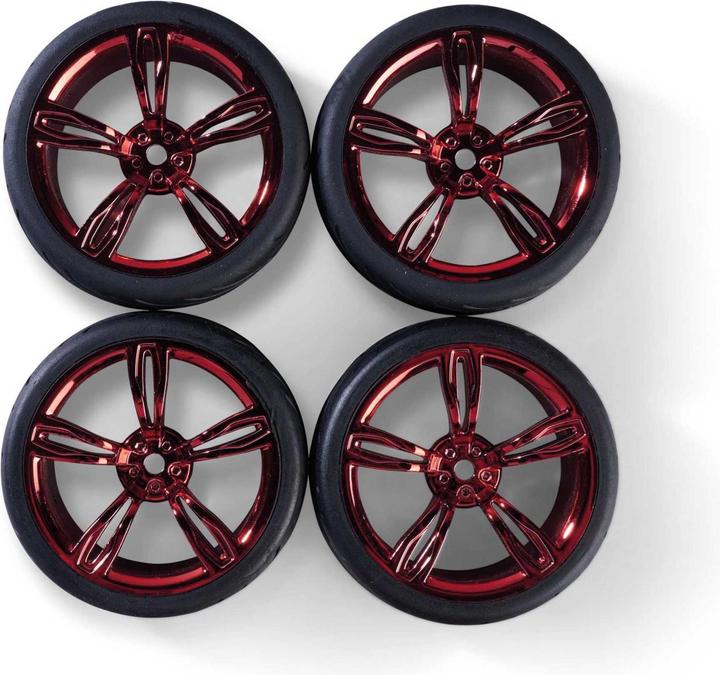 Produktbild Carson 1:10 Räderset 10 Sp.Design (4) rot