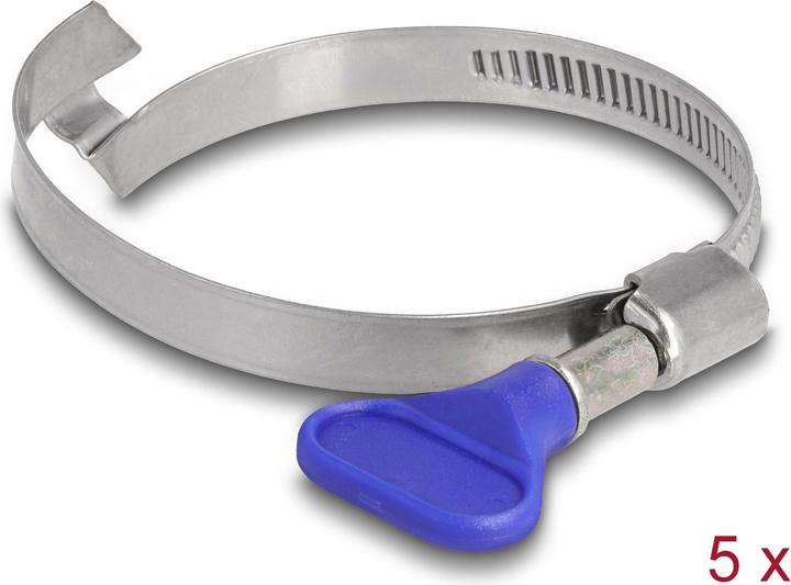 Immagine prodotto Delock Fascetta stringitubo inox 400 con ponte a sinistra e dado ad alette 50