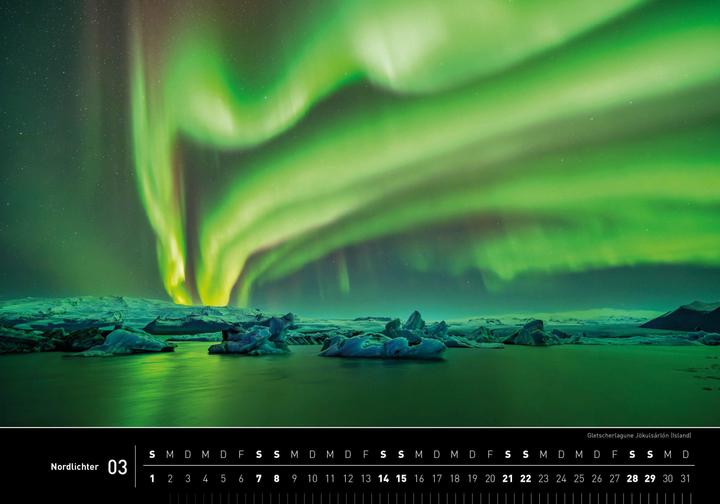 Immagine prodotto Calendario Premium dell'aurora boreale 2026 (50 x 35 cm, Copertina rigida, Tedesco)