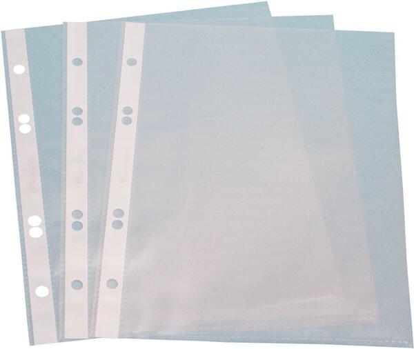Produktbild Büroring Prospekthülle, DIN A5, farblos, PP-Folie, 60 my, Oberfläche genarbt, oben offen, 4-fach Lochung, 100 (A5, 100 x)