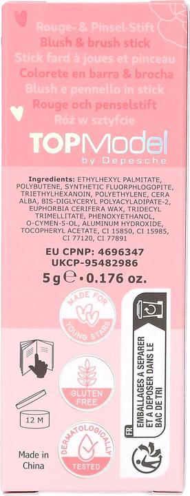 Actual product image Top Model Topmodel - TOPModel Blush & Brush Stick BEAUTY and ME - 6.8 grams (Peach, Rose)