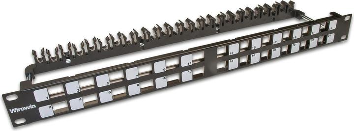 Actual product image Wirewin 24-port 1U patch panel, shielded