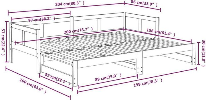 Actual product image VidaXL Galatios (80 x 200 cm)