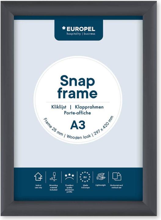 Actual product image Europel Poster frame, DIN A3, 25 mm, graphite grey