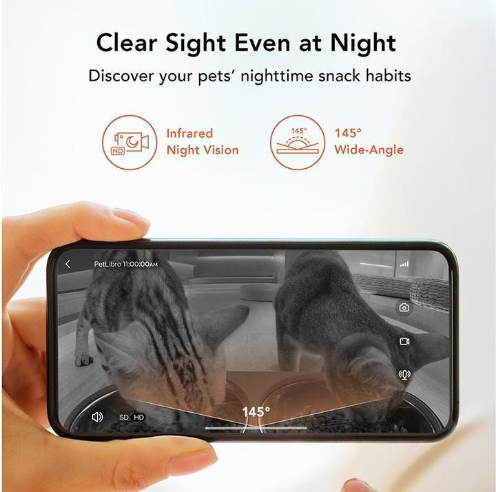 Immagine prodotto Petlibro Vassoio per alimenti doppio con fotocamera (5 l)