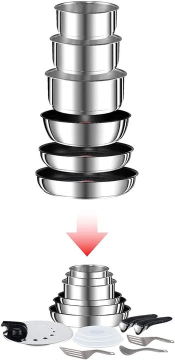 Image du produit Tefal Set Préférence Ingenio (16 cm, Ensemble de casseroles et de poêles de cuisson)