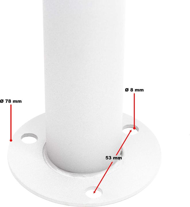 Produktbild Wiltec 3er Briefkastenanlage weiss 513x270x1150mm Standbriefkasten Briefkasten