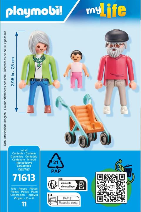 Produktbild Playmobil Grosseltern mit Baby (71613, Playmobil My Life)
