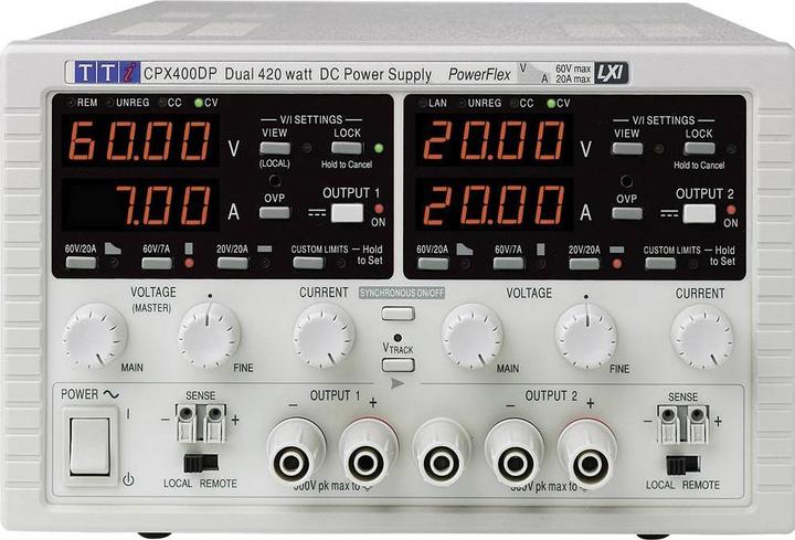 Aim TTi CPX400DP Alimentation de laboratoire, réglable 0 - 60 V/DC 0 - 20 A 840 W LAN, LX