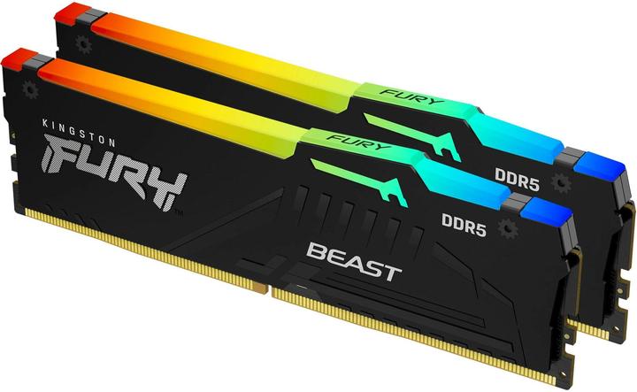 Kingston 64GB 5600MT/s DDR5 CL36 DIMM (2er-Kit) FURY Beast RGB (2 x 32GB, 2800 MHz, DDR5-RAM, DIMM)